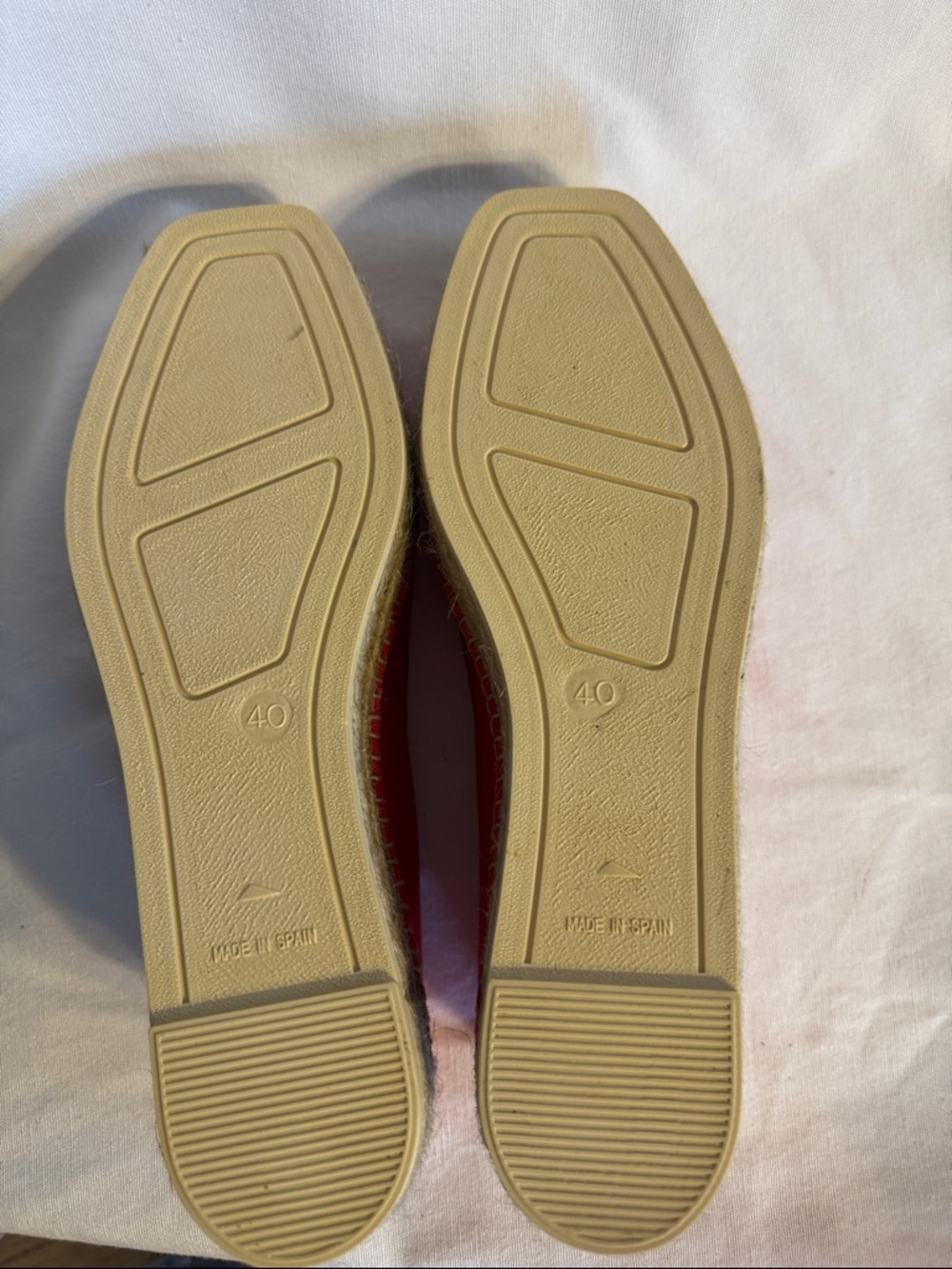 Maeve Red Canvas Espadrille Mary Jane Flats - Picture 5 of 6